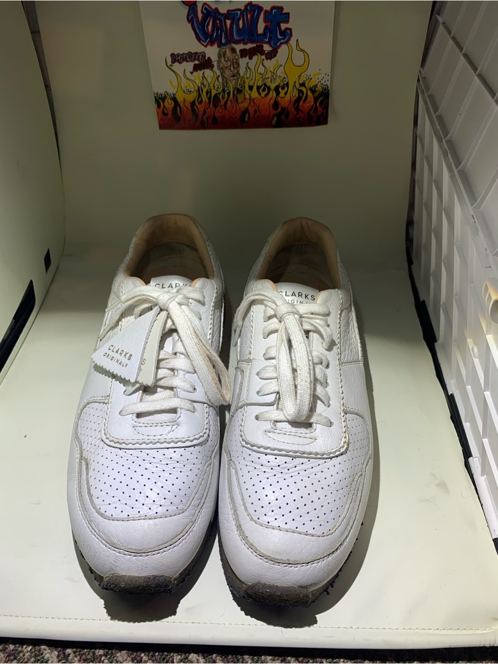 Clarks Torrun White Leather Men's Sneakers
